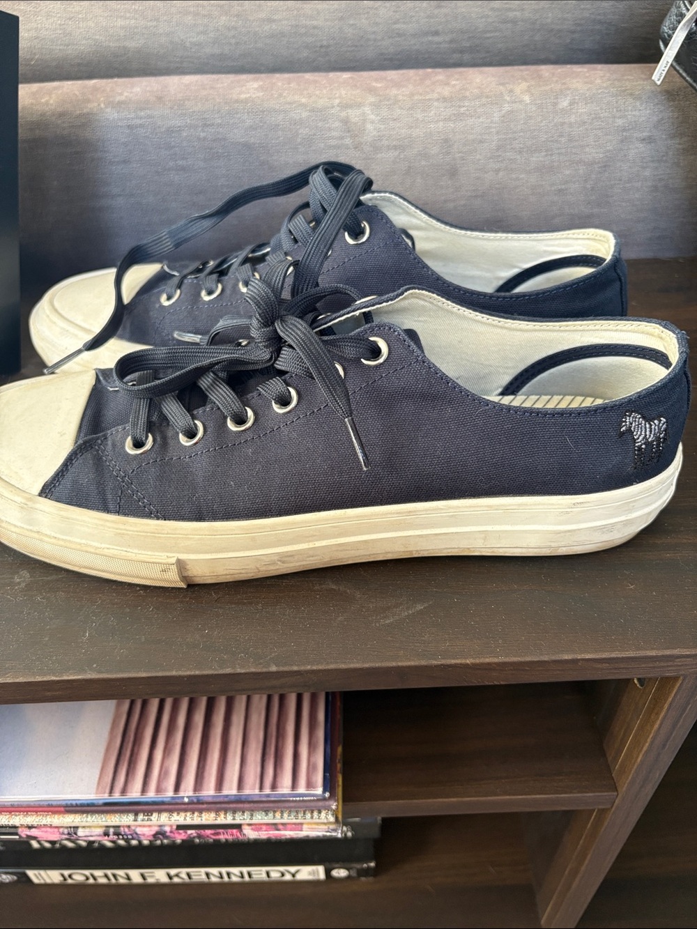 Men's Navy Canvas Low-Top Sneakers - Paul Smith